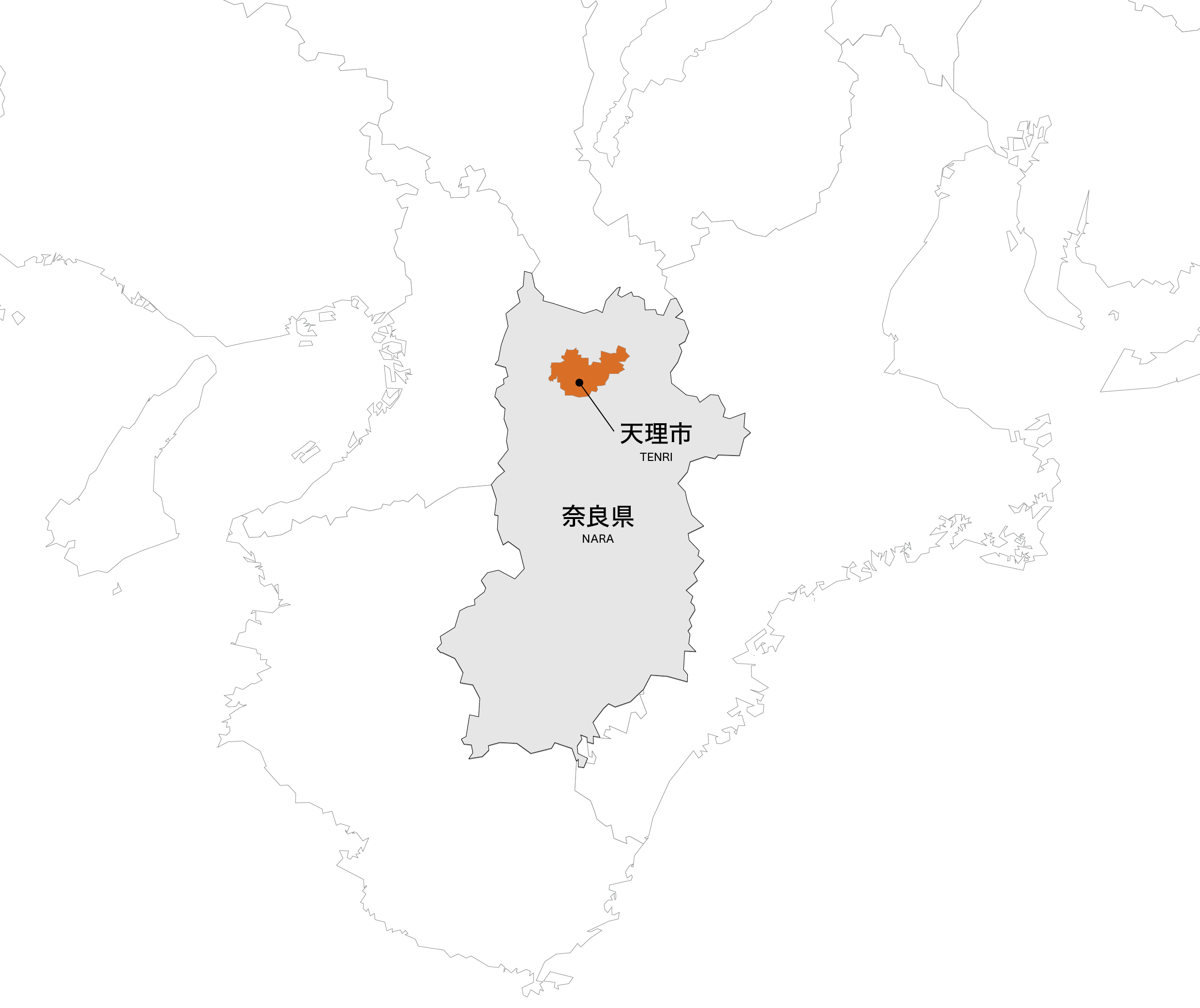 奈良県 天理市の位置